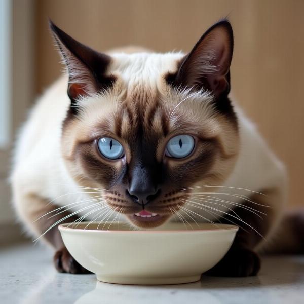 Gato Bebiendo Agua en Agosto