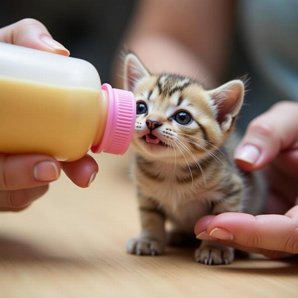 Alimentando Gatitos Artificialmente