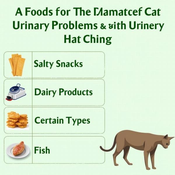 Alimentos a evitar para gatos con problemas urinarios