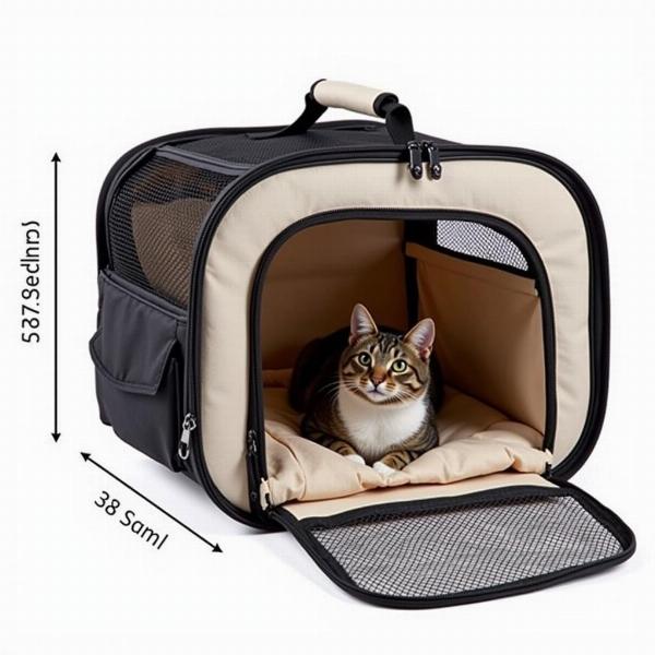 Bolso transporte gato cómodo y seguro para viajes