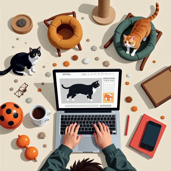 Búsqueda de información sobre gatos online