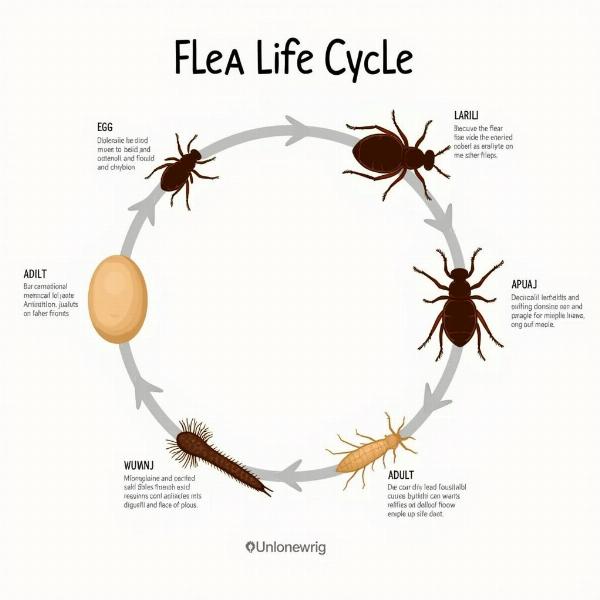 Ciclo de vida de la pulga