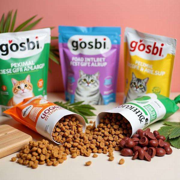 Variedad de comida Gosbi para gatos