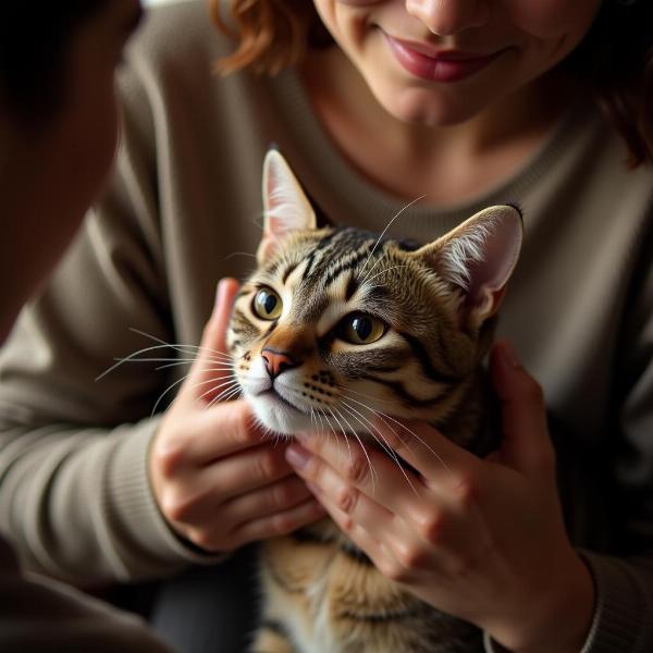 Conexión entre humano y gato