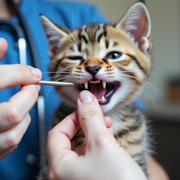 Determinar la edad de un gatito a través de sus dientes