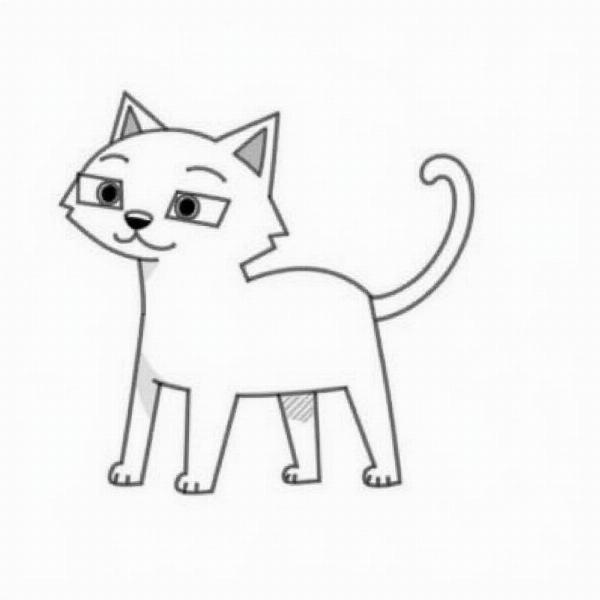 Dibujo simple de un gato Minecraft