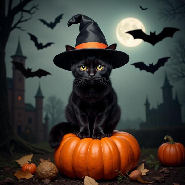 Imagen de gato de Halloween: Ideas espeluznantes y adorables para tu minino