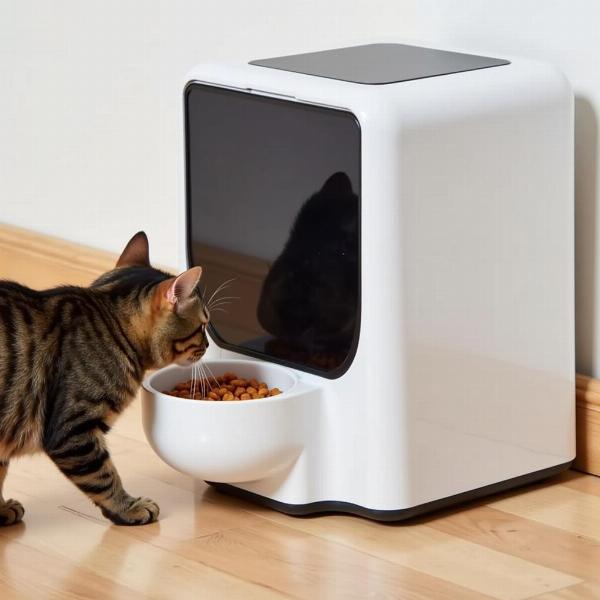 Dispensador de pienso automático para gatos