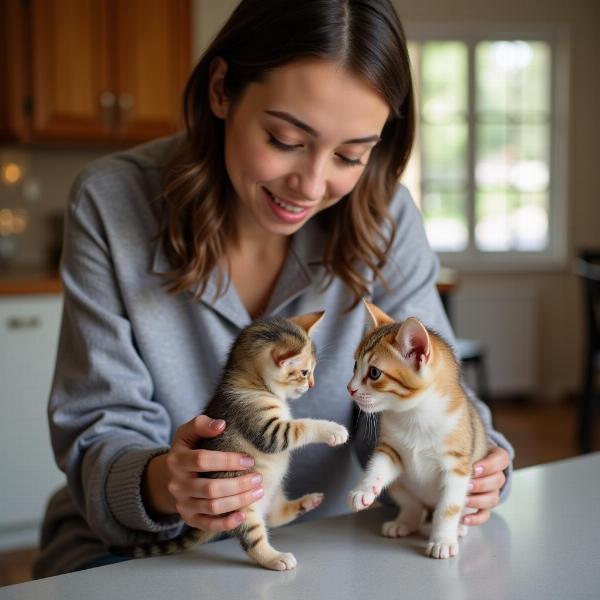 Elegir un gato miniatura saludable con un criador responsable