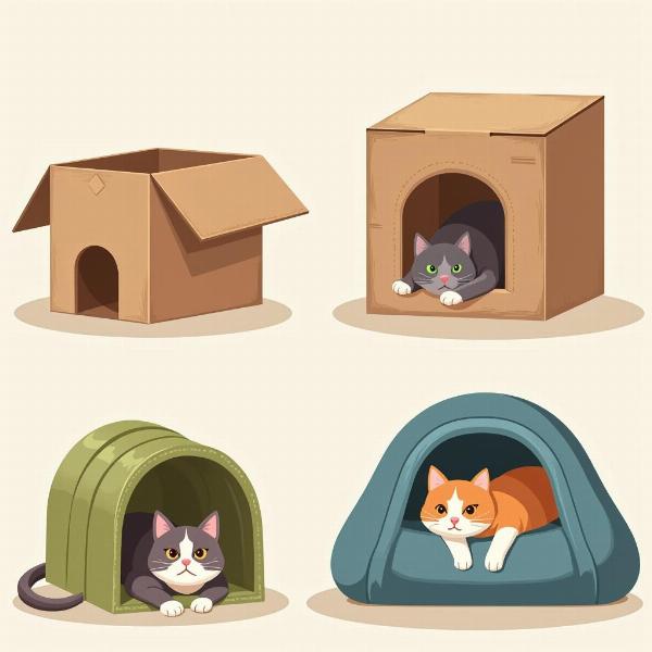 Escondites para gatos en casa