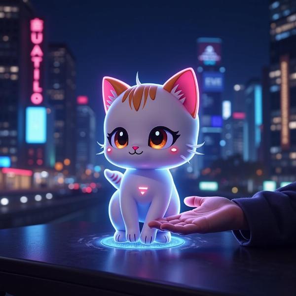 Gato Kawaii Pixel: El encanto digital de los felinos