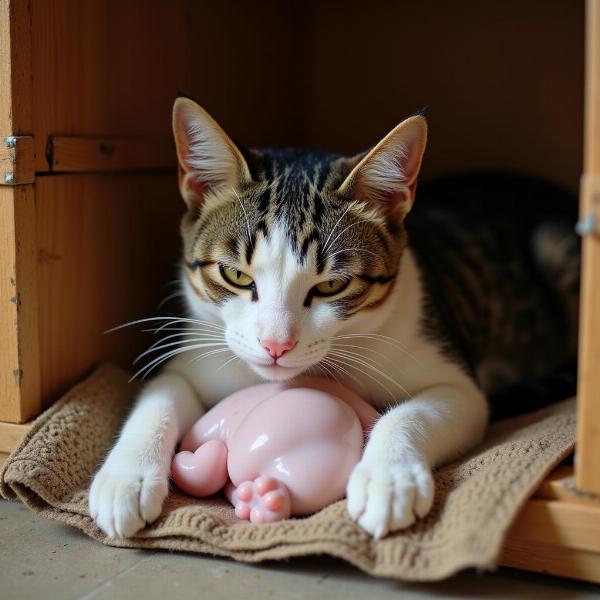 Cómo preparar a mi gata para parir