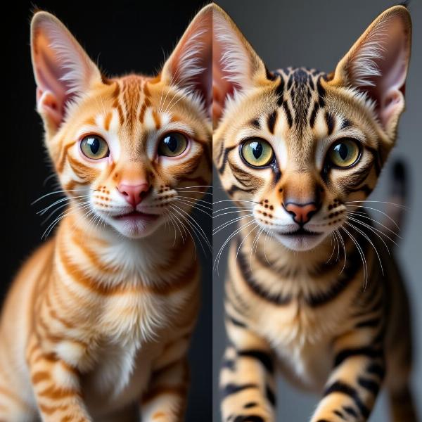 Gato Abisinio y Bengalí