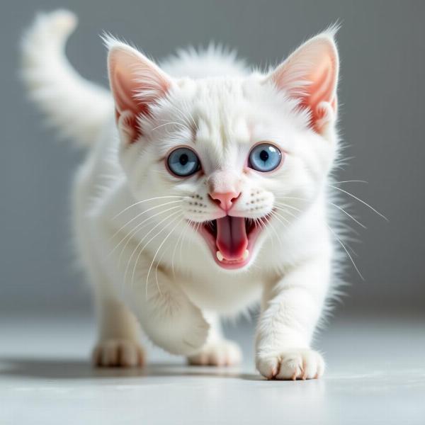 Gato blanco con ojos azules con nombre moderno