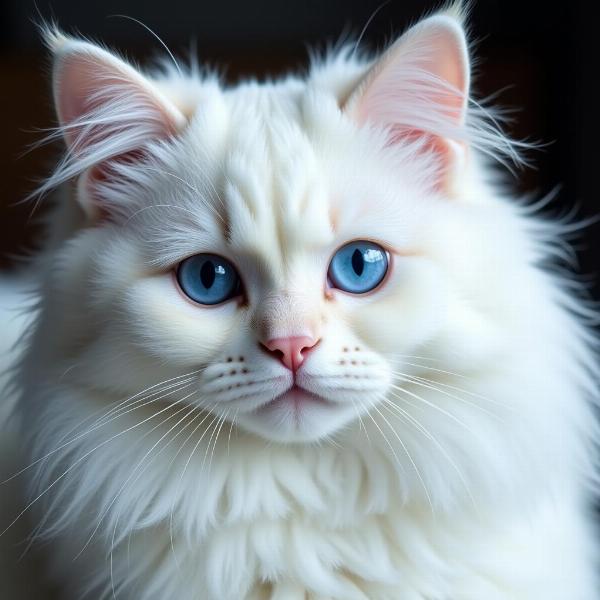 Gato Persa blanco con ojos azules