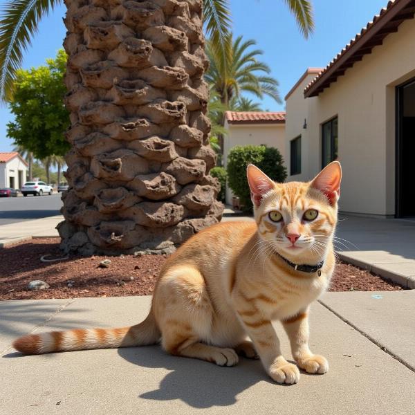 Gato callejero en Los Cabos