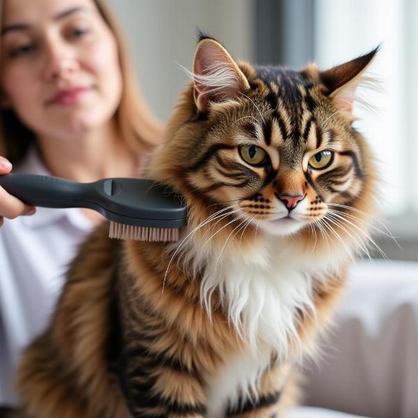 Cepillado regular para gato giảm bớt nôn mửa lông