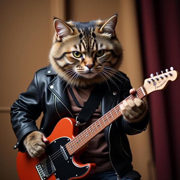 Gato con actitud rockera en Tumblr