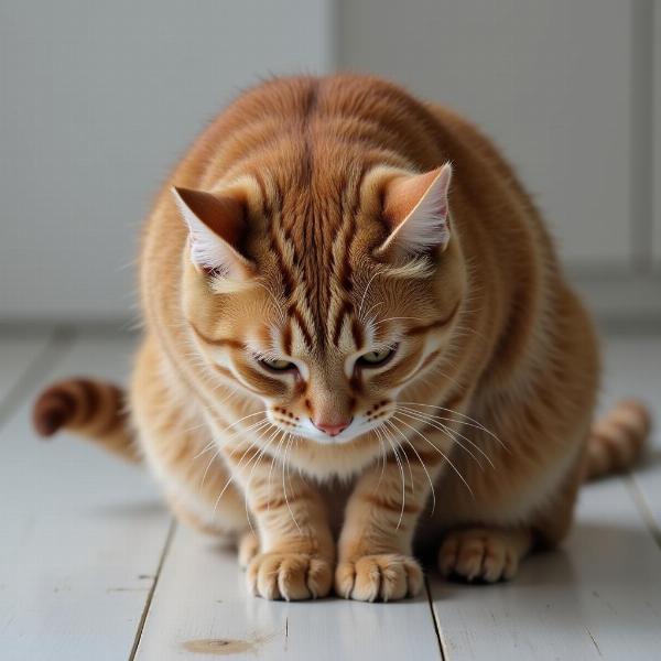 Gato mostrando signos sutiles de dolor