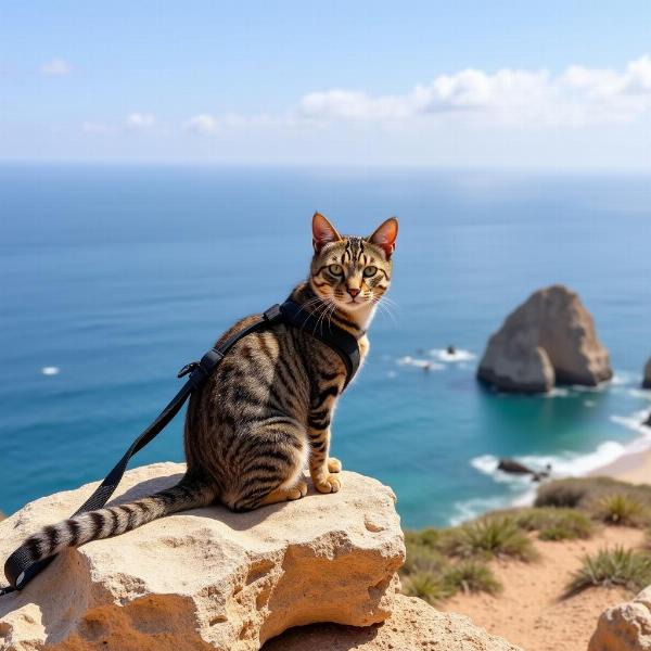 Gato disfrutando de Cabo de Gata