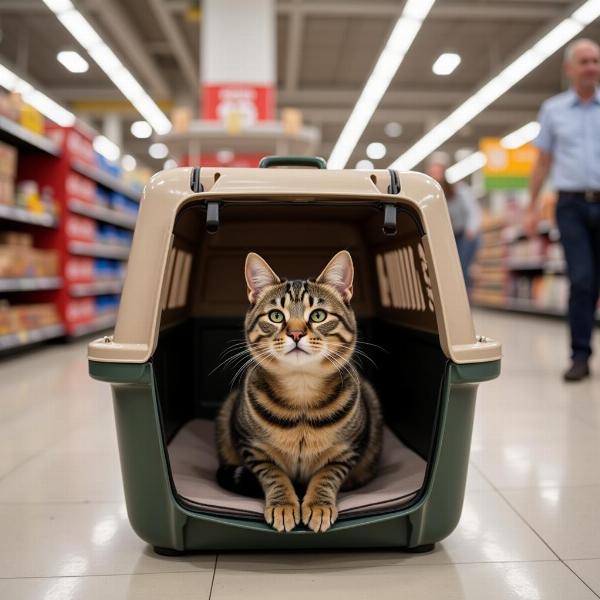 Gato en Trader Joe's