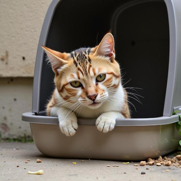 ¿Por qué mi gato caga fuera de la caja?