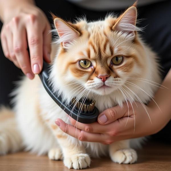 Cepillado diario de un Gato Persa