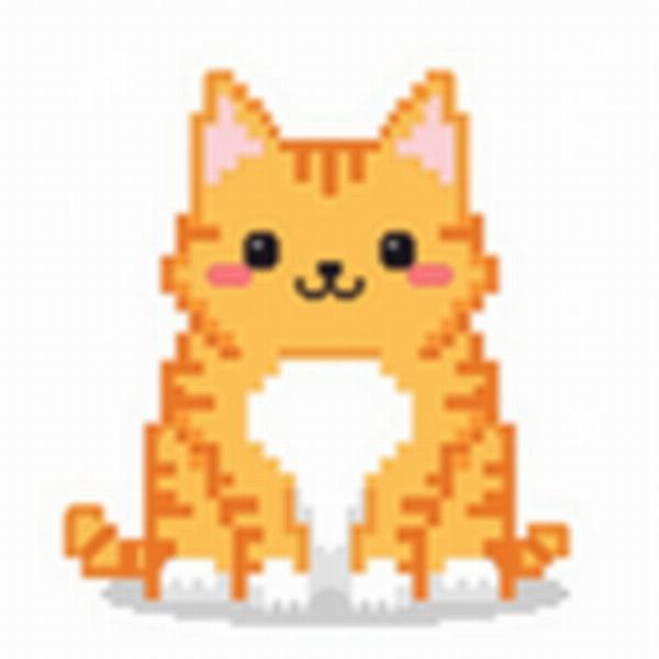 Gato Pixel Art Sentado