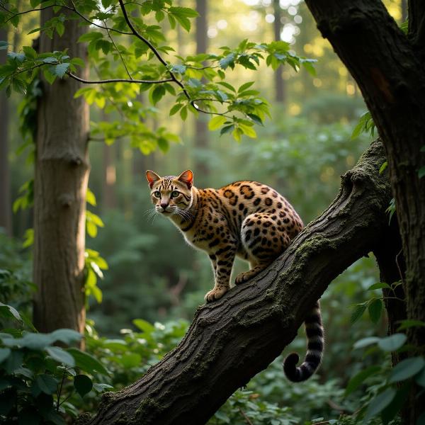 Gato Salvaje Mexicano en su hábitat natural