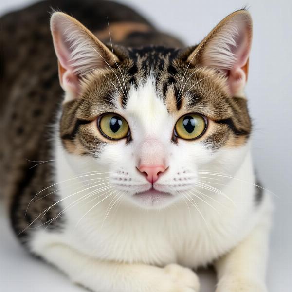 Gato sano con ojos brillantes