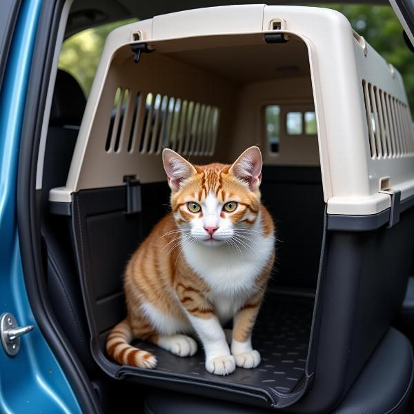 Gato Viajando al Hotel