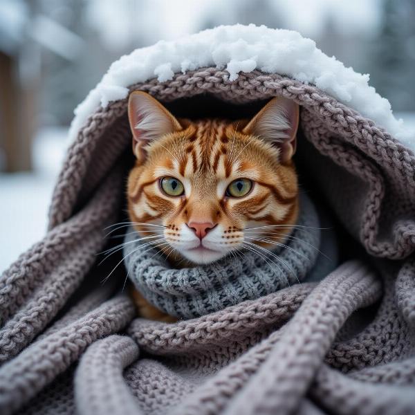 Gatos en clima frío