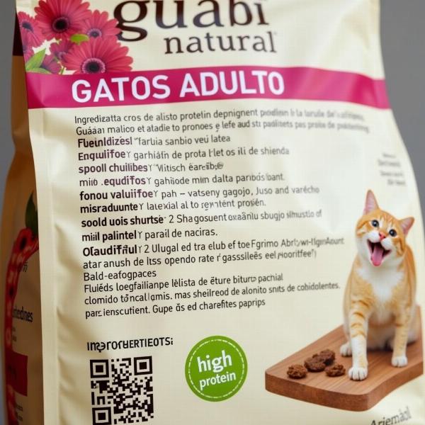 Ingredientes de Guabi Natural para Gatos Adultos