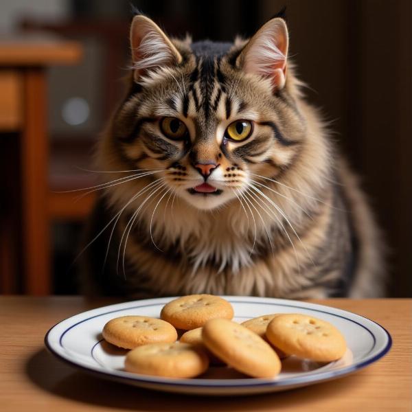 Gato mirando lenguas de gato Sanborns