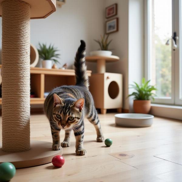 Un gato explorando su nuevo hogar en Cádiz