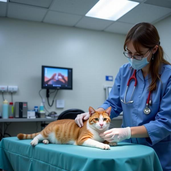 Procedimiento de esterilización en gatos