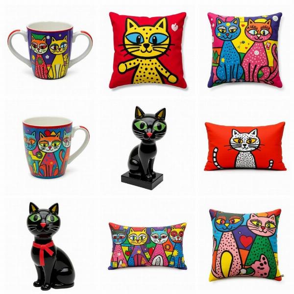 Productos del gato de Romero Britto disponibles online