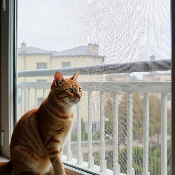 Redes de seguridad para gatos en la terraza