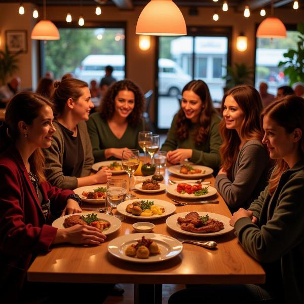 Cena en un restaurante en Los Gatos