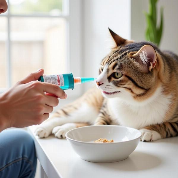 Administración de Royal Canin Recovery Liquid Gatos