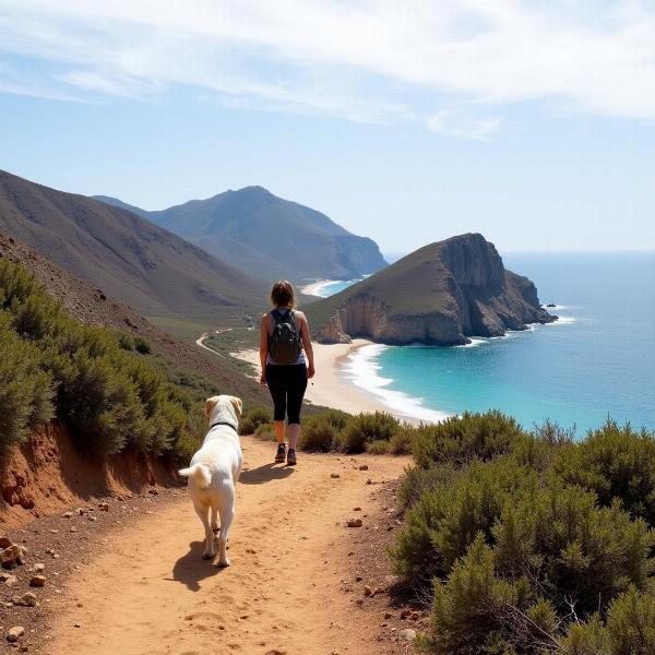 Senderismo con perro en Cabo de Gata