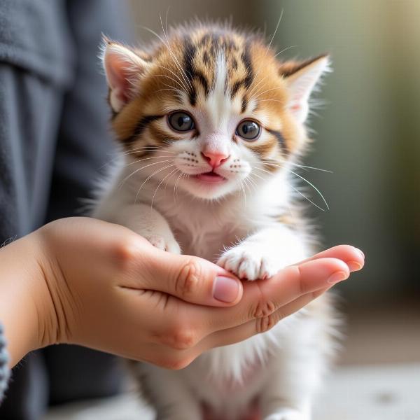 Socialización de gatitos de dos meses