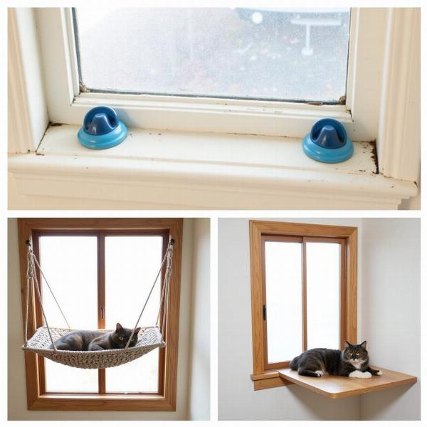 Diferentes tipos de camas gato ventana: con ventosas, hamaca y plataforma