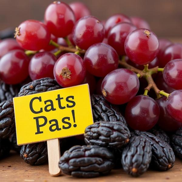 Uvas y pasas tóxicas para gatos