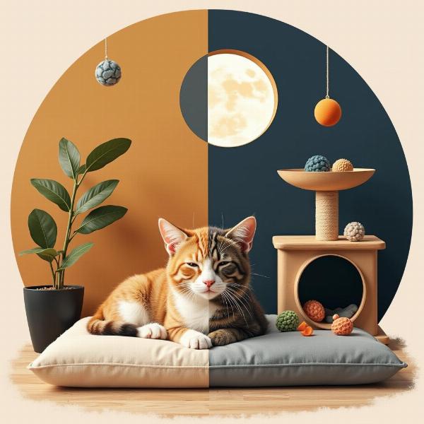 Ambiente equilibrado para gatos: Combinando Yin y Yang